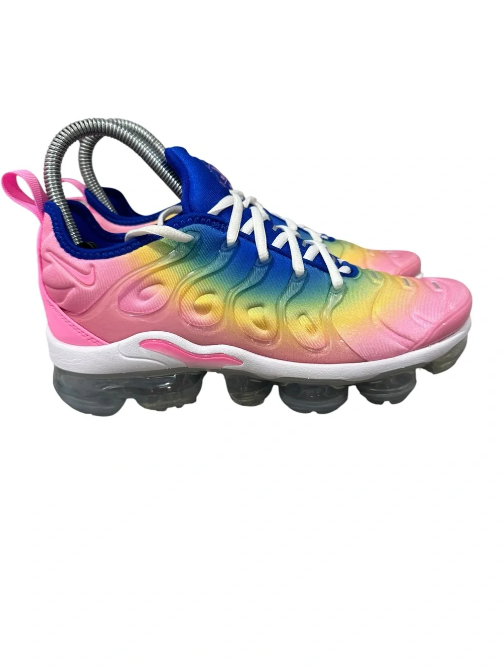 Nike Women’s Air Vapor Max Plus Sneakers  Cotton Candy Rainbow Color Way, Size 6
